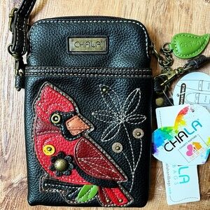Chala Bag Cellphone Cross Body Cardinal 2 Adjustable Straps Zipper Closure New